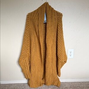 Elegant Mustard Knit Cardigan